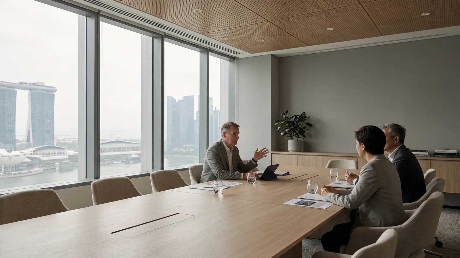 Senior executives in a Singapore boardroom